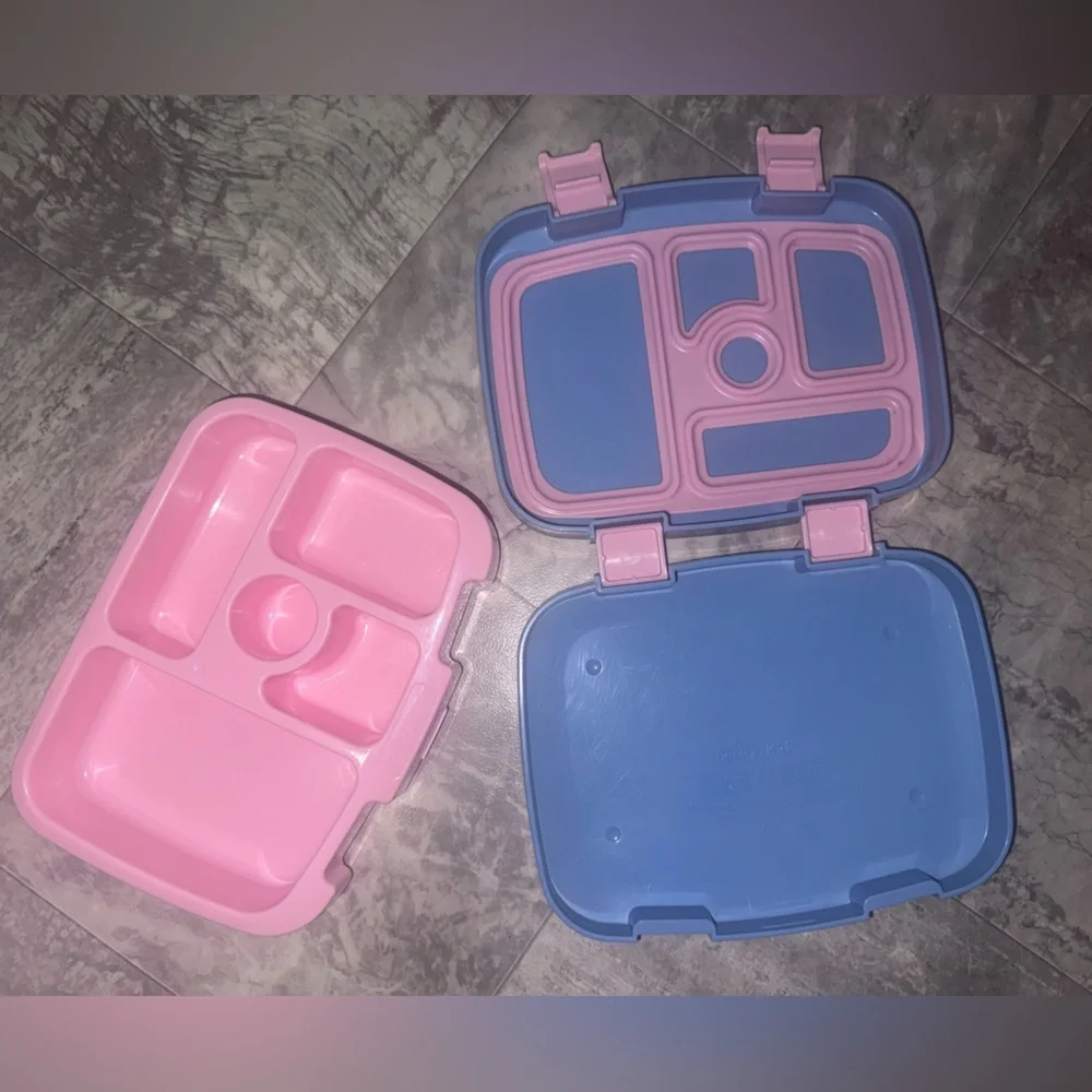 Bentgo Kids 5 Compartment Bento Lunch Box Leakproof Lavender Galaxy Pink Blue